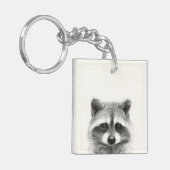 Raccoon-Stift Zeichne Schlüsselanhänger (Vorderseite links)