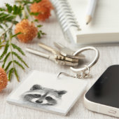 Raccoon-Stift Zeichne Schlüsselanhänger (Vorderseite rechts)