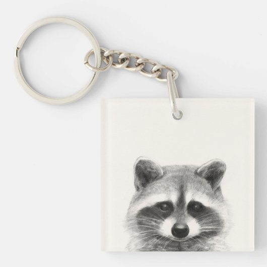 Raccoon-Stift Zeichne Schlüsselanhänger (Vorderseite)