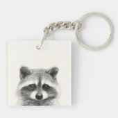 Raccoon-Stift Zeichne Schlüsselanhänger (Rückseite)