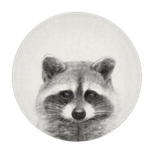 Raccoon-Stift Zeichne Schneidebrett