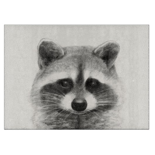 Raccoon-Stift Zeichne Schneidebrett (Vorderseite)