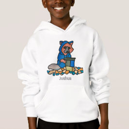Raccoon Street Erkundung durch einen Mülleimer | S Hoodie