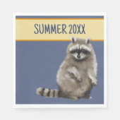 Raccoon Summer Paper Napkin Serviette (Vorderseite)