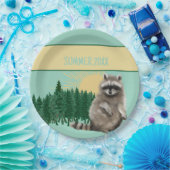 Raccoon Summer Pappteller (Party)