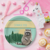 Raccoon Summer Pappteller (Party)