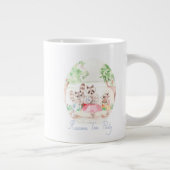 "Raccoon Tea Party" Jumbo Tasse (Rechts)