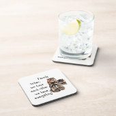 Raccoon-Tiere mit Inspirationsquelle Getränkeuntersetzer (Rechte Seite)