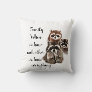 Raccoon-Tiere mit Inspirationsquelle Kissen
