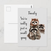 Raccoon-Tiere mit Inspirationsquelle Postkarte (Vorne/Hinten)