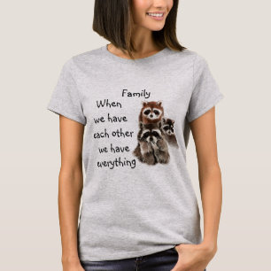 Raccoon-Tiere mit Inspirationsquelle T-Shirt