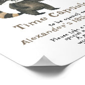 Raccoon Time Capsule 1st birthday Poster (Ecke)