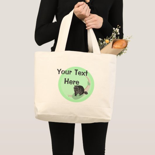 Raccoon Tote Bag Jumbo Stoffbeutel (Vorderseite (Produkt))