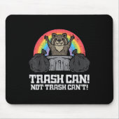 Raccoon Trash Can Not Cant Funny Street Cat Men Wo Mousepad (Vorne)