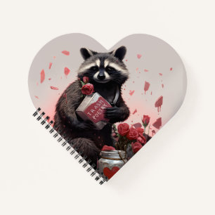 Raccoon Trash Poesie Valentinstag Notizblock