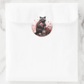 Raccoon Trash Poesie Valentinstag Runder Aufkleber (Tasche)