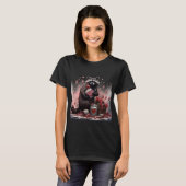 Raccoon Trash Poesie Valentinstag T-Shirt (Vorne ganz)