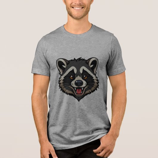 Raccoon Tri-Blend Shirt (Vorderseite)