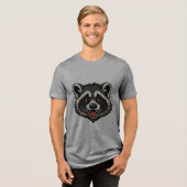 Raccoon Tri-Blend Shirt (Vorderseite voll)