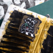 Raccoon Turnip Art Quadratischer Aufkleber