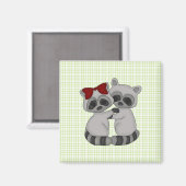 Raccoon Twins Magnet (Vorderseite/Rückseite)