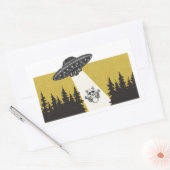 Raccoon UFO Rechteckiger Aufkleber (Umschlag)