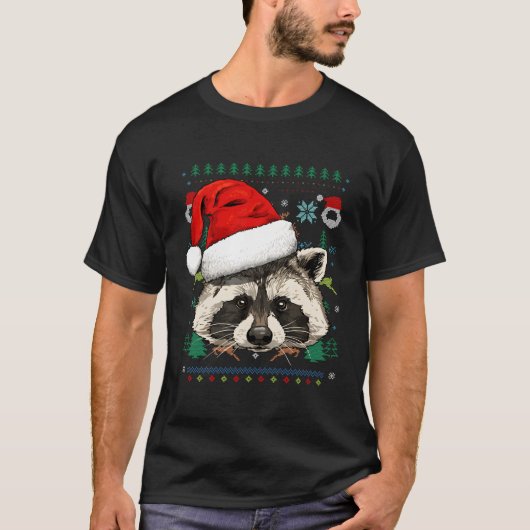 Raccoon Ugly Santa T-Shirt (Vorderseite)