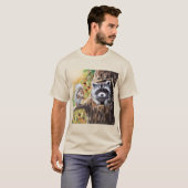 Raccoon und Eichhörnchen T-Shirt (Vorne ganz)