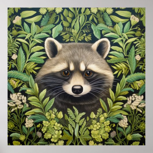 Raccoon und Folies Art Nouveau Stil Poster (Vorne)