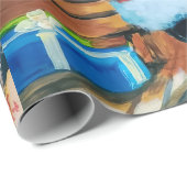 Raccoon und Weihnachtsverpackungspapier Geschenkpapier (Rolleneckpunkt)