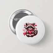 Raccoon Valentine Hearts  Button (Vorne & Hinten)