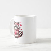 Raccoon Valentine Hearts Kaffeetasse (Vorderseite Links)