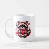 Raccoon Valentine Hearts  Kaffeetasse (Links)