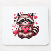 Raccoon Valentine Hearts Mousepad (Vorne)