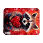 Raccoon-Valentinstag Magnet (Horizontal)
