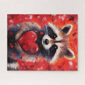 Raccoon-Valentinstag Puzzle (Horizontal)