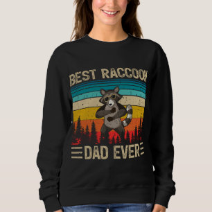 Raccoon Vintag Funny Best Raccoon Vater Pater Sweatshirt
