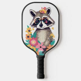 Raccoon w Glasses Personalisiert Pickleball Paddle