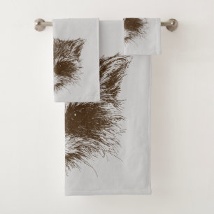 Raccoon-Waldgeschöpf-Tierzeichnen Badhandtuch Set