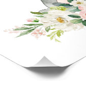 Raccoon, Waldtiere, Boho, rosa Blume Fotodruck (Ecke)