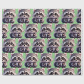 Raccoon Waldtiere Waldfreunde Geschenkpapier (Flach)