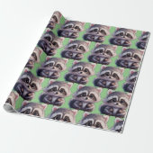 Raccoon Waldtiere Waldfreunde Geschenkpapier (Ungerollt)