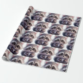 Raccoon Waldtiere Waldfreunde Geschenkpapier (Ungerollt)