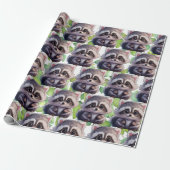 Raccoon Waldtiere Waldfreunde Geschenkpapier (Ungerollt)