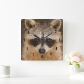 Raccoon Wall Clock Quadratische Wanduhr (Zuhause)