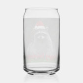 Raccoon Wear Red Weihnachtsmannmütze Holiday Dosenglas (Rückseite)