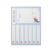 Raccoon Weekly Meal Planer Notizblock (Rotiert)
