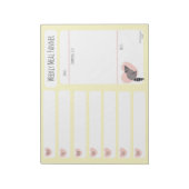 Raccoon Weekly Meal Planer Notizblock (Rotiert)
