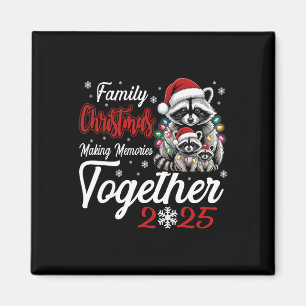 Raccoon Weihnachten Erinnerungen zusammenbringen Magnet