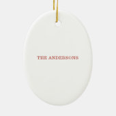 Raccoon Weihnachtsbaum Niedlicher Personalisierter Keramik Ornament (Hinten)